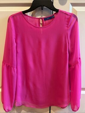 Apt. 9 Hot Pink Long-Sleeve Blouse